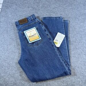 Pendleton Jeans Womens 10 Petite Blue High Rise Straight Denim Made USA